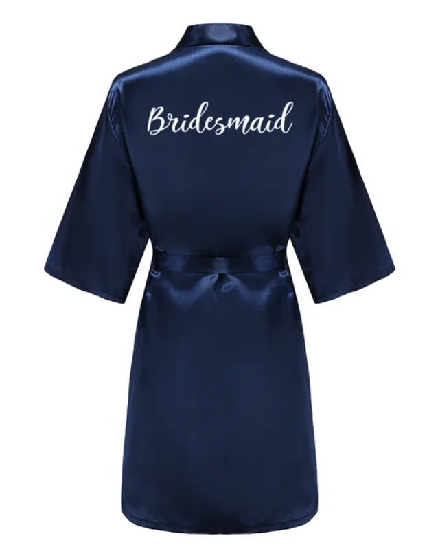 Satin Silk Robes Plus Size Wedding Bathrobe Bride | SAMAG