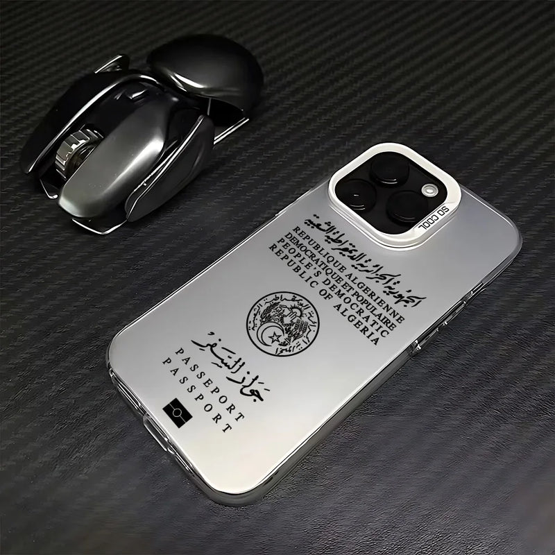 Algeria Passport Phone Case For iPhone 16 15 14 13 12 11 mini Pro Max X XR XSMAX 8 7 Plus Anti Fall Matte Back Cover