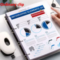 NONE Four Hole A4 Punched Binder 4-hole Folder Data Book Storage Book Clip Shell Insert Bag Paper Binding clip Office Notes