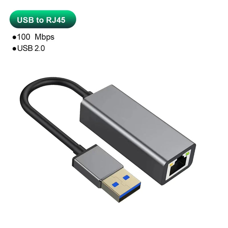 Kebidumei 1000Mbps Network Card USB 3.0 Type C Ethernet Adapter Lan RJ45 Gigabit Cable For MacBook Windows - Visuel 7 | SAMAG