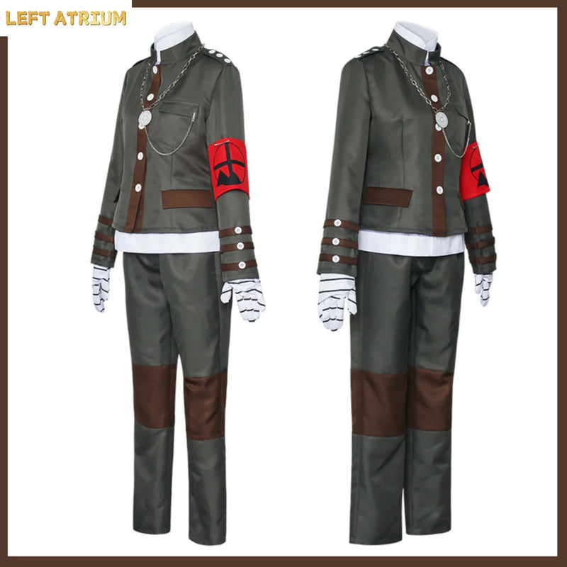 Anime Game Korekiyo Shinguji Cosplay Costume Wig Dark Green Military Uniform Coat Hat Full Set Man Woman Halloween Carnival Suit