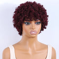 Lekker Black Short Pixie Cut Curly Bob 100% Human Hair Wigs For Women Brazilian Remy Hair Full Machine Made Glueless Daily Wigs