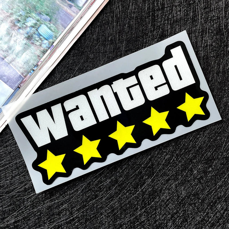 WANTED Motorcycle Sticker Vinyl Waterproof Decal Adaptable Motorcycle / Body / Helmet Motorcycle Decoration Accessories