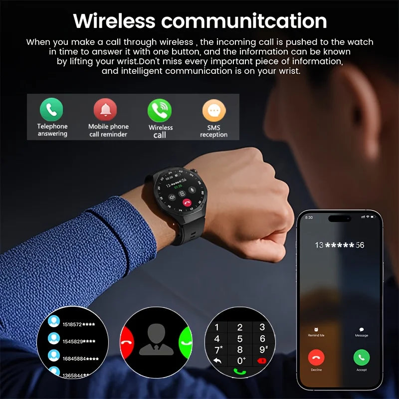 LAXASFIT Smart Watch 2026 New Bluetooth Call Fitness Tracking Music Playback Health Monitoring Smartwatch For Men Women