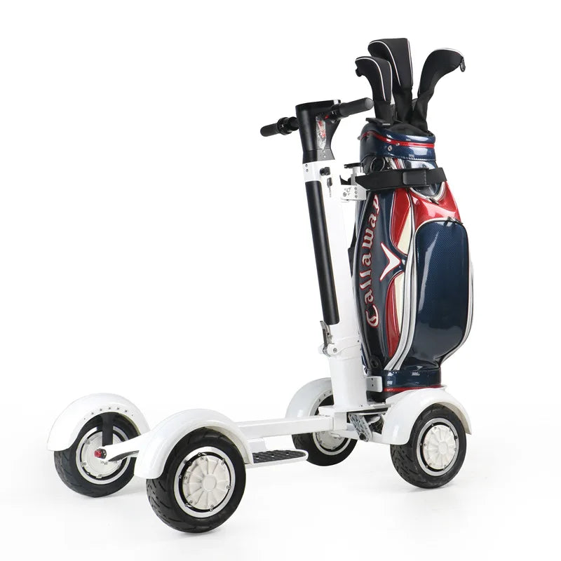 Factory direct sales folding golf four-wheel scooter electric dual-drive high-power lawn outdoor transportation sightseeing car