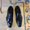 Fashion Metal Toe Mens Oxfords Wedding Dress Shoes Handmade Cow Leather Customized Men Shoes