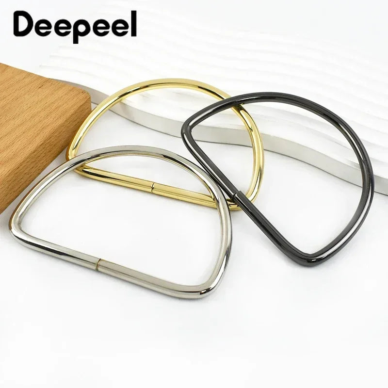 1-10Pcs D Ring Shape Metal Handles Replacement DIY Handbags Bags Purse for Making Women Bag Belt Hardware Accessories