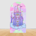 Fairy Tale Castle Butterfly Floral Arch Backdrop Cover Princess Girl Birthday Baby Shower Party Decor Photography Backgrounds