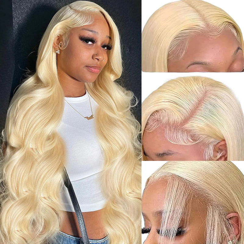 220% 613 HD Lace Frontal Wig 13x6 Blonde Transparent Lace Front Wigs 13x4 Body Wave Human Hair Wigs For Women Brazilian Hair