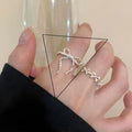 VENTFILLE 925 Sterling Silver Bow Tie Open Finger Ring For Women Gift Cute Design Fashion Jewelry Gift Wholesale