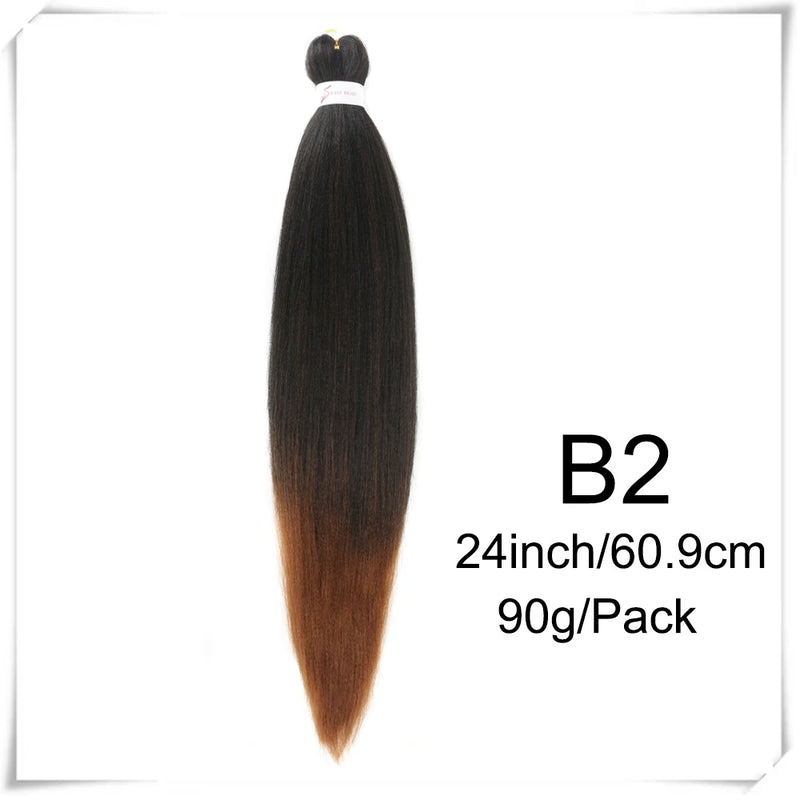 Pre Stretched Braiding Hair 26inch Kanealon for Braids Yaki Straight Synthetic Braids Hair Extension Expressions Braiding Hair