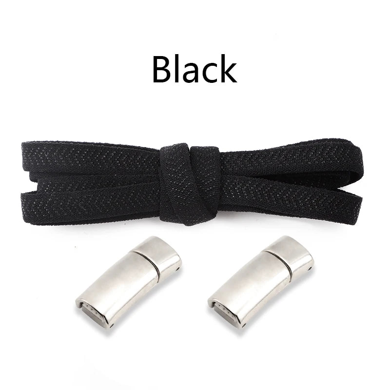 Metal Lock Magnetic Shoelaces Flat Sports Enthusiasts No Tie Shoe Laces Safe And Reliable Lazy Shoelace Rubber Band Shoestrings