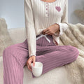 Women Autumn Winter Sleepwear Casual Long Sleeve Heart | SAMAG