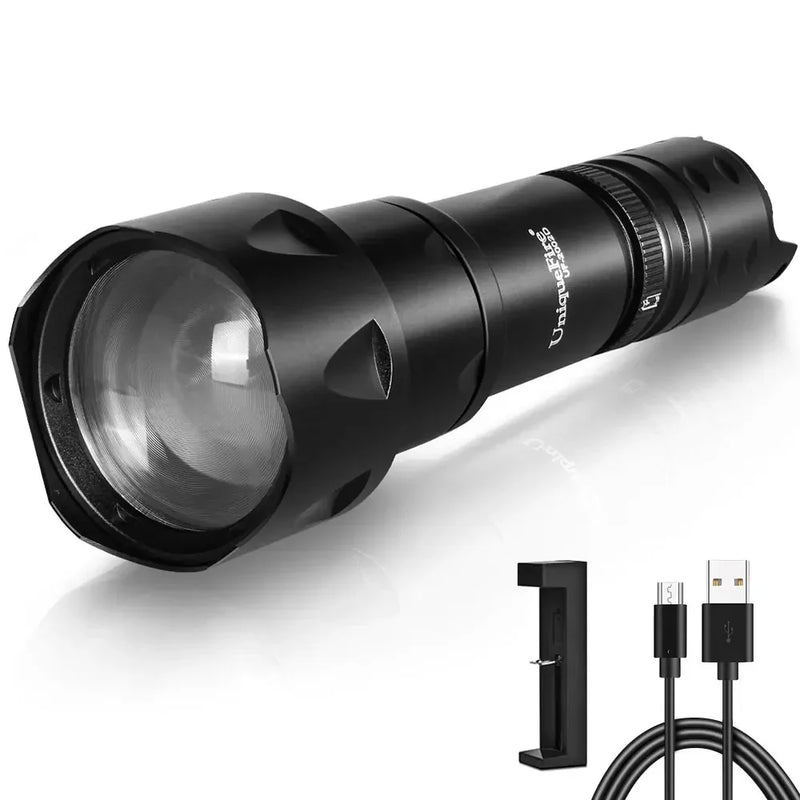 UniqueFire 2002D 44mm Lens Vcsel IR 940nm 850/810nm LED Hunting Flashlight Zoom Night Vision Dimmer Swtich Torch Max.1000 Meters