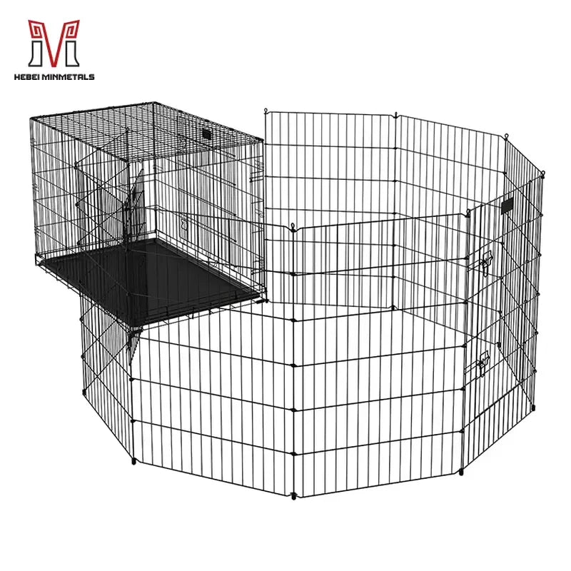 for Classic Folding Wire Mesh Puppy Enclosure Pen House Canine Puppies Playpen Pet Dog Play Pen for Dogs Crate