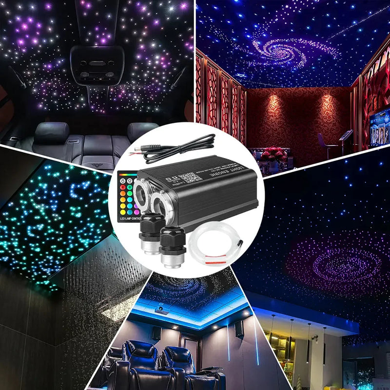 Car Starry Sky Light Fiber Optic Lights LED Auto Interior Decoration Accessories Car Roof Star Lights Ceiling Fiber Optic Light