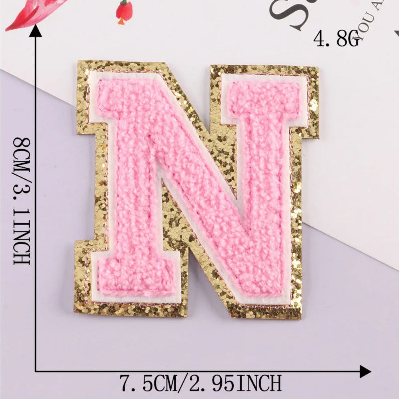 On Clothing Towel English Alphabet Decoration DIY Applique Accessories Patches Clothing Badges Clothes Embroidery Appliques