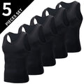 1/3/5 Pcs Men's Solid Color Simple Fashion Fitness Vest Plus Size Youth Sports Physical Education Class Sleeveless T-shirt Tight
