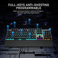 AULA F2058 Mechanical Gaming Keyboard Esports Game Macro Programming Keyboard Wired Mixed Backlight Keyboard for Game Laptop PC