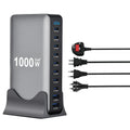 1000W GaN Charger USB C Fast Desktop 10Port USB Type C PD3.1 Charger Fast Charging for iPhone 17 16 15 Samsung S24 Xiaomi Laptop