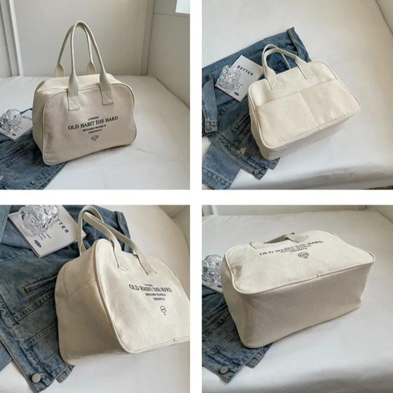 Retro Boston Bag Travel Bag 2025 New Fashion Tote Bag Lightweight Short-haul Tote Bag Large Capacity Shoulder Bag Hobo