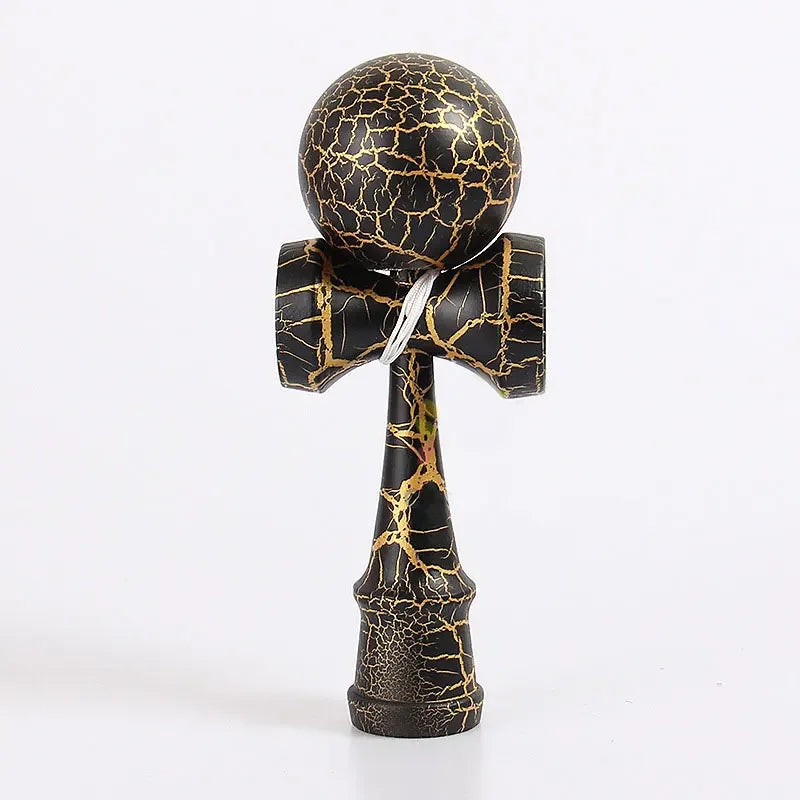 Crack Painted Kendama Toy Outdoor Fitness Balls Train Eye-hand Coordination for Children Adults Outdoor Fun Juggling Sports Ball