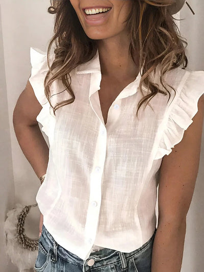 Fall Arrival: Elegant Solid - Color Women's Blouse | SAMAG