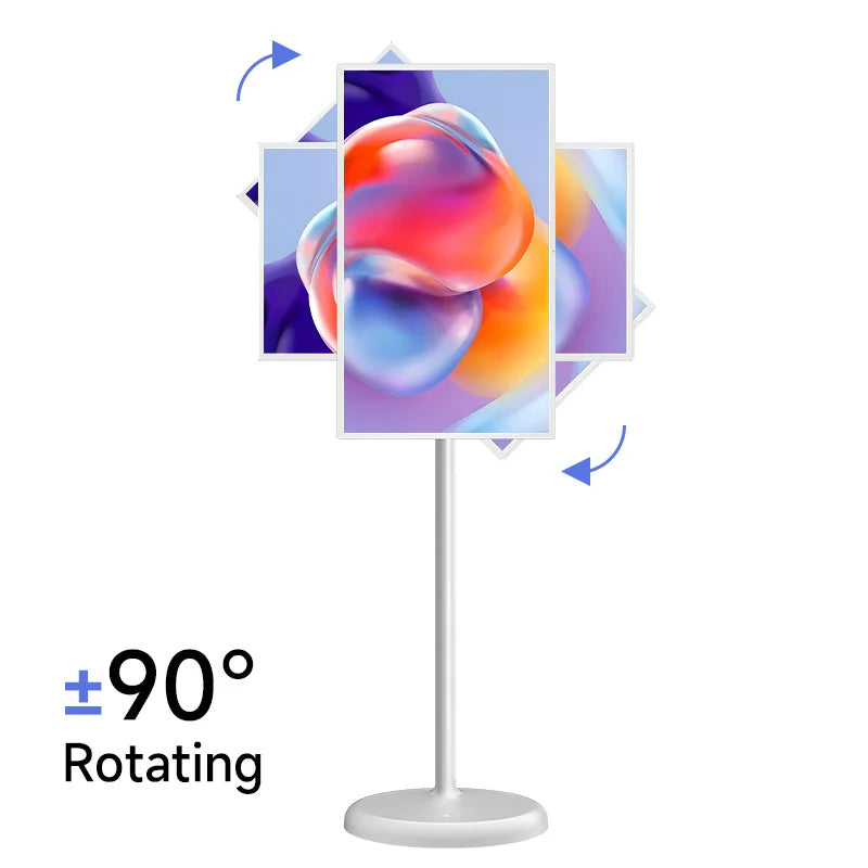 21.5 Inch Rechargeable Portable Smart Tv Stand by Me Tv Portable Mobile Touch Screen Smart Tv with Wheels Speaker