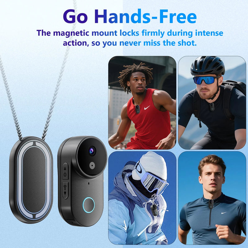 ANSVICAM 4K Action Camera with Charging Case 64GB Card  6-Axis EIS Wifi Waterproof for Outdoor Sports Vlogging POV Thumb Cameras