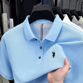 100% pure cotton high - end brand men's short sleeve polo shirt summer fashion original pony embroidery golf Paul | SAMAG