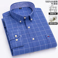 Spring and Autumn Men's Pure Cotton Long sleeved Shirts | SAMAG