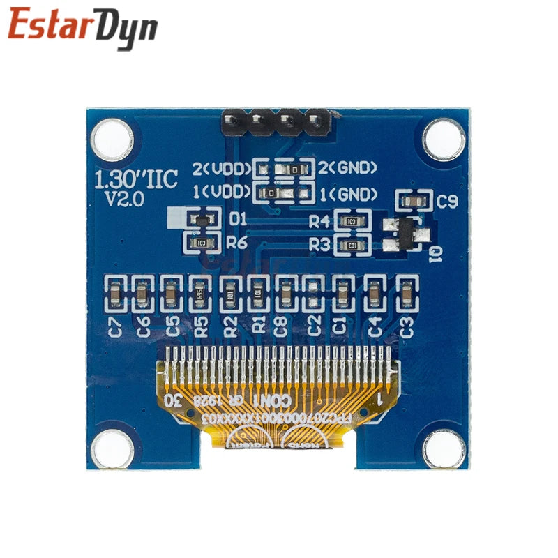 EstarDyn 1.3" OLED Display Module White Blue Color Drive Chip SH1106 128X64 1.3 Inch LCD LED IIC I2C Communicate For Arduino