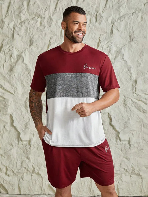 New Summer Vacation Leisure Daily 3D Men's Sports Wear Large Round Neck Short sleeved T - shirt Set Casual - View 14 | SAMAG