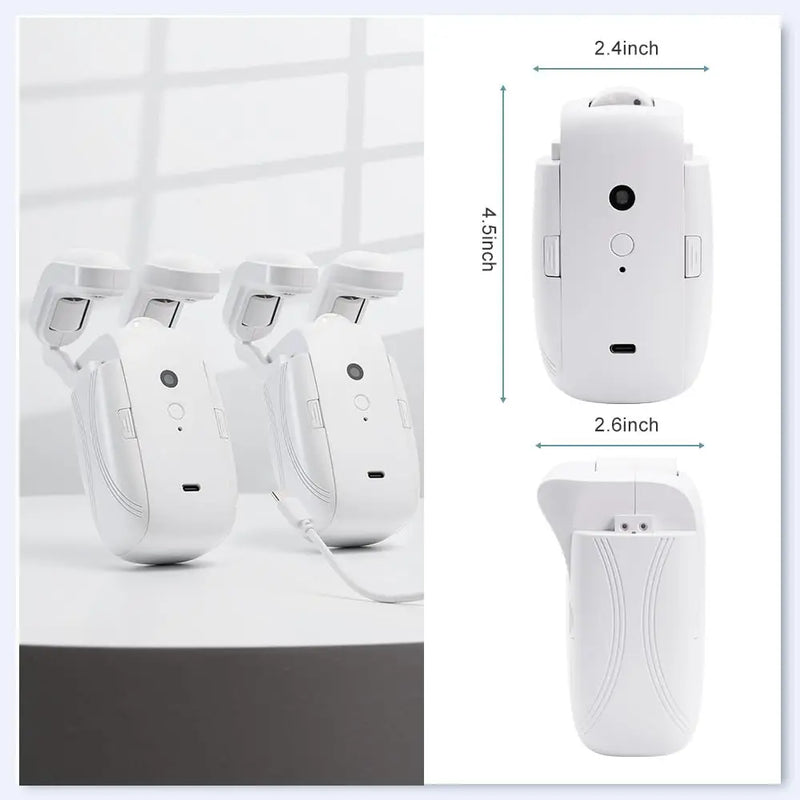 2 Pcs Electric Curtain Opener with Remote Control: Roman Rod/TU-Rail Motorized Curtains Quiet Operated Automatic Curtain Opener