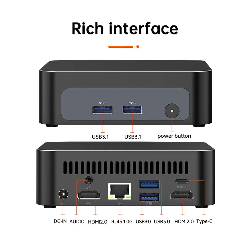 Topton Palm Gaming Mini PC AMD Ryzen 7 7730U 5825U 5800U R5 7530U 5600U Metal Nuc NVMe DDR4 Windows 11 Office Computer WiFi6 BT