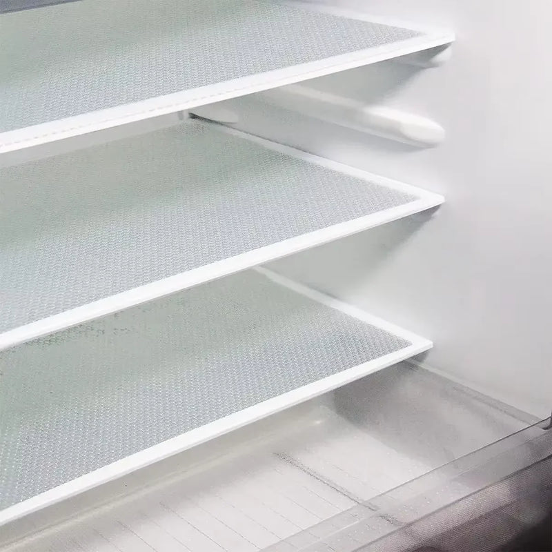 4PCS EVA Waterproof Refrigerator Liner Mat Washable Mildew Kitchen Pad Anti-oil Cabinet Drawer Placemat Heat-insulat Fridge Mat