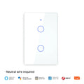 MOES Tuya ZigBee Light Switch Touch Glass Panel Fireproof Neutral Wire Required Remote Control Work With Alexa Google Home
