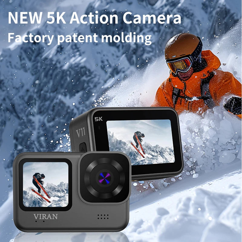 VIRAN V11 5K 4K60FPS Action Camera 4K Bicycle Camera Electronic Stabilizer WiFi Sport Camera Helmet Video Recording Cameras