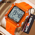 SANDA Quality Brand Military Digital Wristwatch For Men Led Display Complete Stopwatch Waterproof Daily Electronic Male 6377