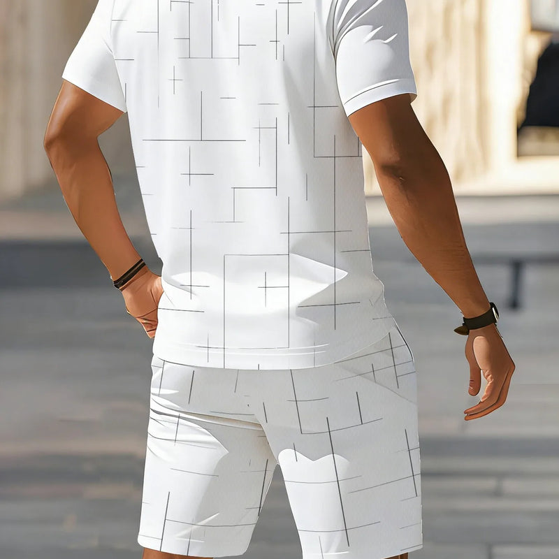 Summer New Men's Polo Shirt Set - Street Casual Fashion | SAMAG