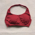 HBC Women's Sports Bra High Elastic Halter Top Push-up Fitness Workout Underwear Seamless Gym Tops Yoga Bra