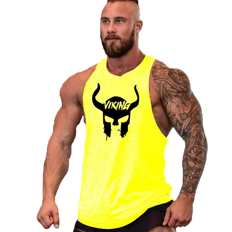 Workout Bodybuilding Sports Brand Gym Mens Back Tank Top Muscle Fashion Sleeveless Shirt Stringer Clothing Singlets Fitness Vest