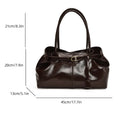 Oil PU Leather Hobo Handbag Slouchy Shoulder Bag Retro Top-Handle Bag Large Work Bags for Women Gilrls Tote Work Shopping Travel