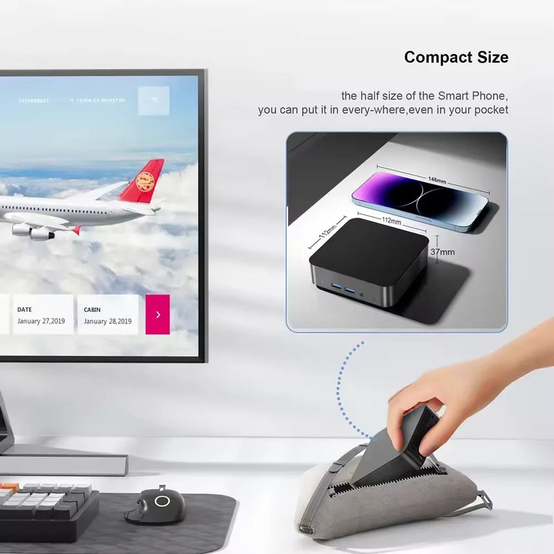 Core i9 10980HK Mini PC Windows 11 16GB 32GB RAM 1/2TB SSD Portable Gaming Mini PC WiFi 6 BT 5.2 4K HD Mini Computer PC Desktop
