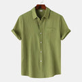 New 9 Color Men's Solid Striped Shirt Summer Fashion | SAMAG