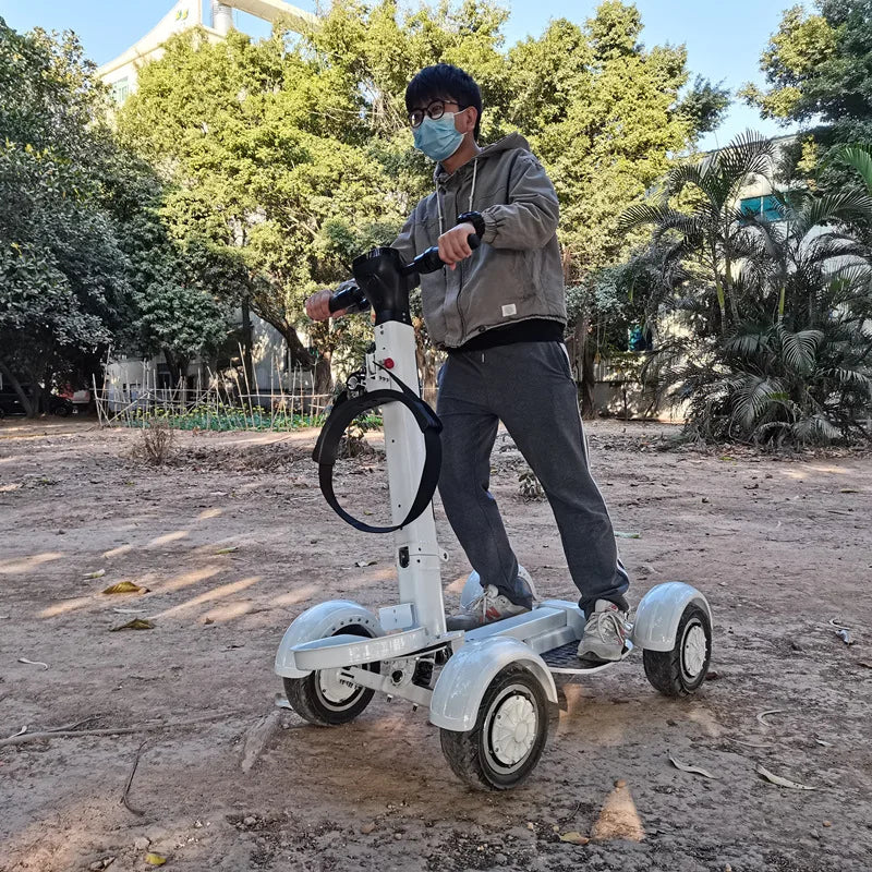 Factory direct sales folding golf four-wheel scooter electric dual-drive high-power lawn outdoor transportation sightseeing car