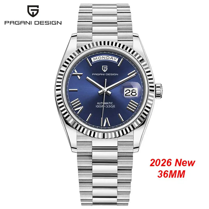 2026 New DD36 Men's Watches PAGANI DESIGN Luxury Automatic Mechanical Watch Men AR Sapphire Glass Business Blue Wristwatch Men ST16 Movt Clock Local Delivery