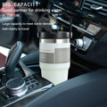 600/890ML Thermos Mug With Straw Stainless Steel Car Insulated Flask Water Tumbler for Outdoor Keeps Cold and Heat Thermal Mug