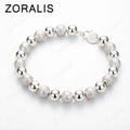18K Gold Bracelets 8mm Smooth Matte Bead For Women Party Engagement Wedding Fashion Jewelry Gifts - Visuel 6 | SAMAG