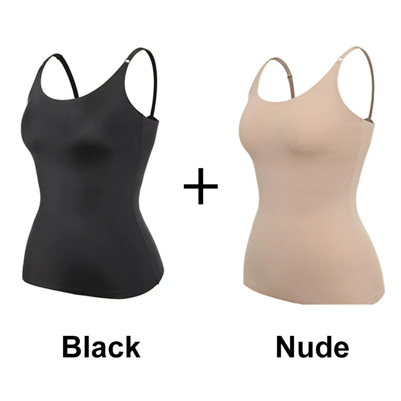 Seamless Shapewear Tank Tops Camisole Women Tummy Control Smooth Compression Vest Nude Black Women Clothing